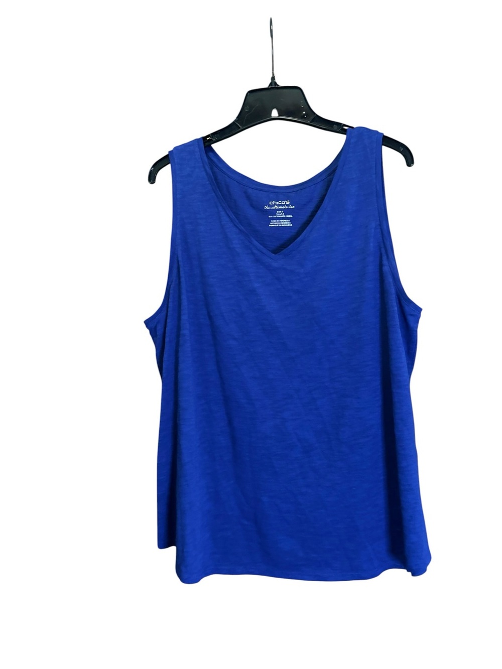 Chico’s Ultimate Tee Blue Tank & Open Front Cardigan Set Size 3 XL Cotton Modal - Picture 3 of 10